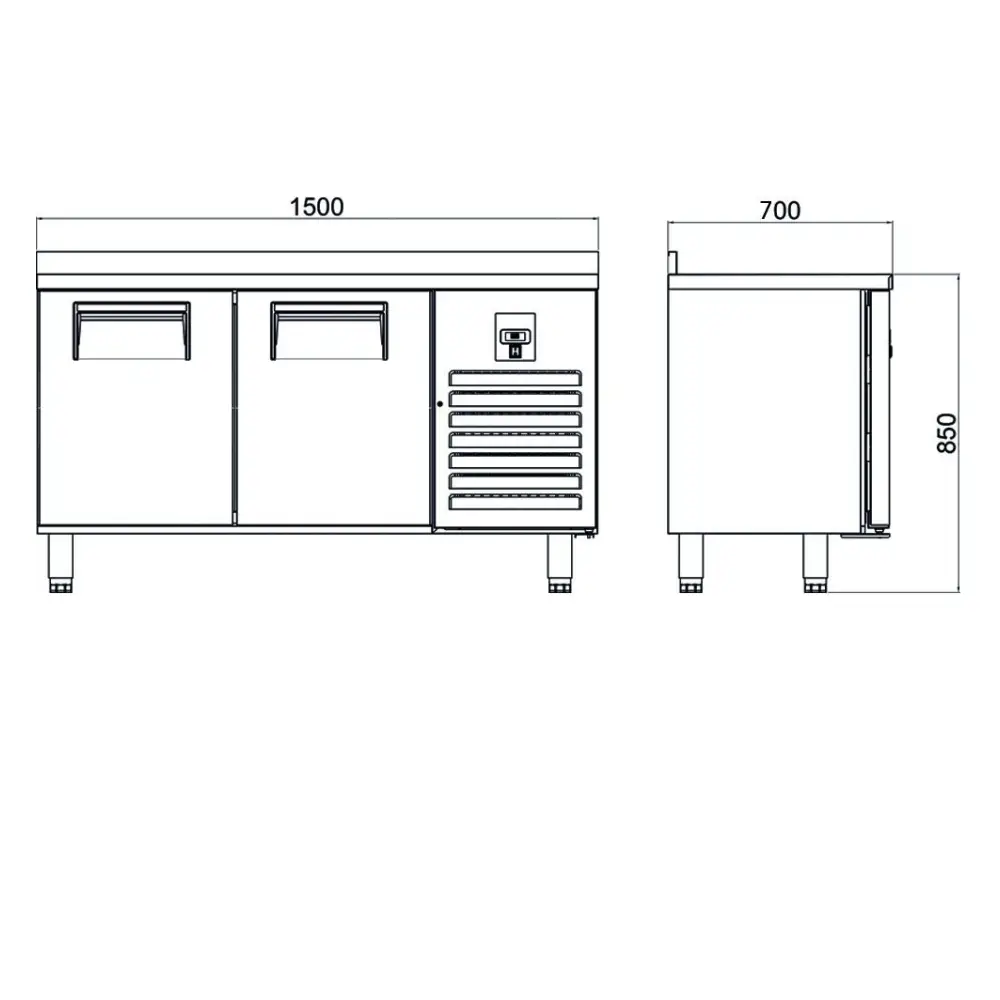 Tezgah Tip GN No Frost - 2 Kapılı CTS 330 N CR