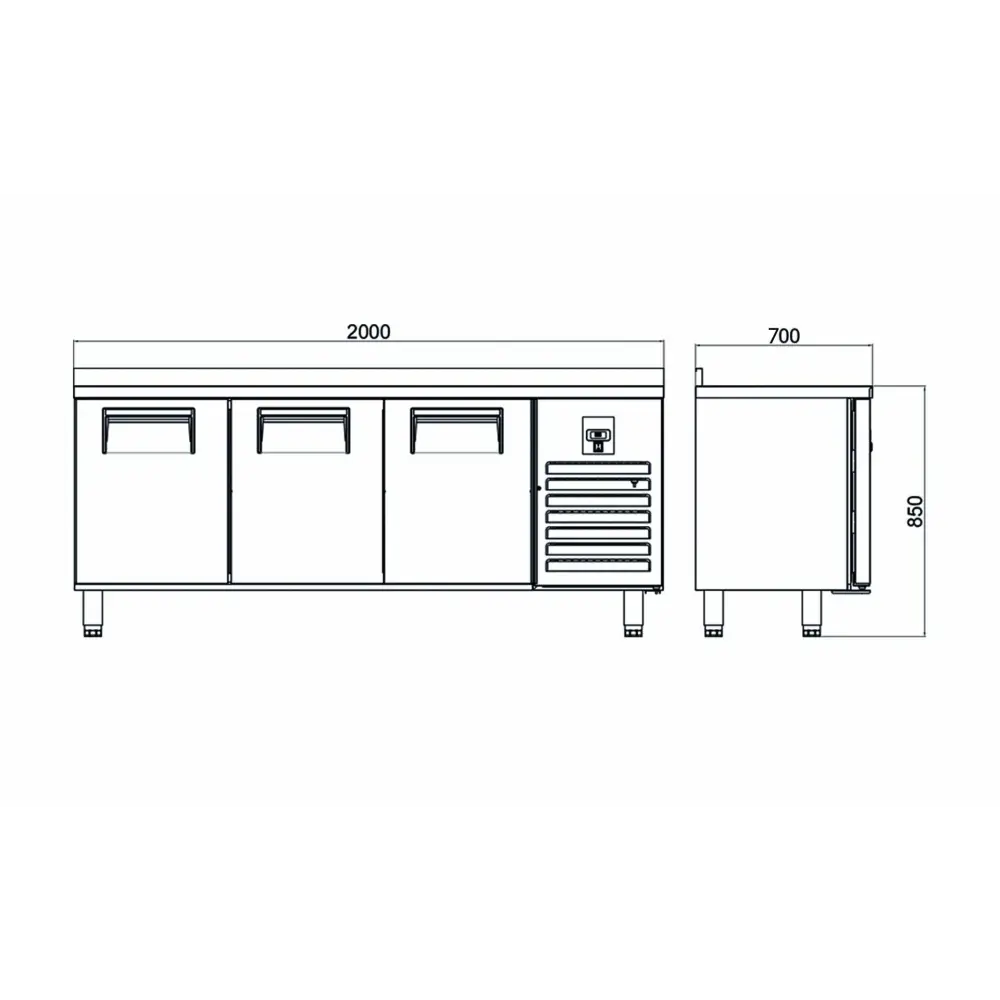 Tezgah Tip Snack Buzdolapları - 3 Kapılı - CTS 440 CR