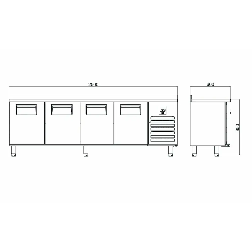 Tezgah Tip Snack Buzdolapları - 4 Kapılı -CTS 560