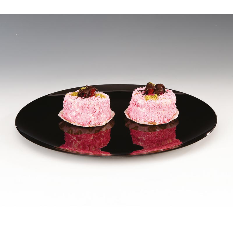 Zicco ZCP-171 Polikarbon Yuvarlak Teşhir Tepsisi, 38 cm, Siyah