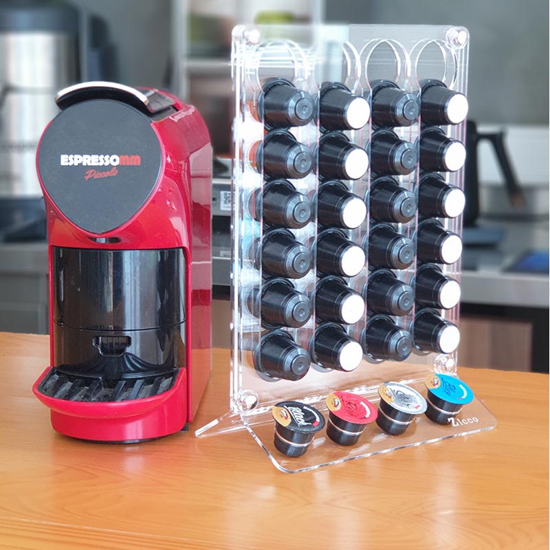Zicco ZCP-839 Akrilik Kapsül Kahve Standı, 56 Kapsül Kapasiteli, 20x28 cm