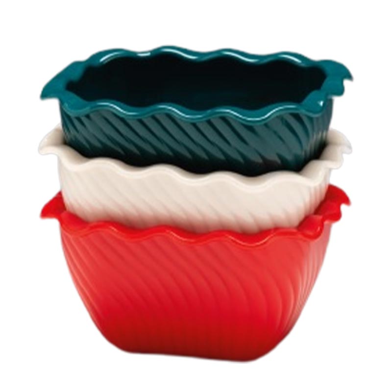 Zicco PDF VB-S Kapaksız Köşeli Kase, 13x16 cm, Beyaz