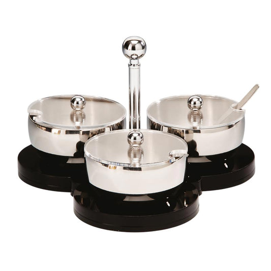 Zicco ZKC-06 Akrilik Standlı Kapaklı Baharatlık, 3'lü