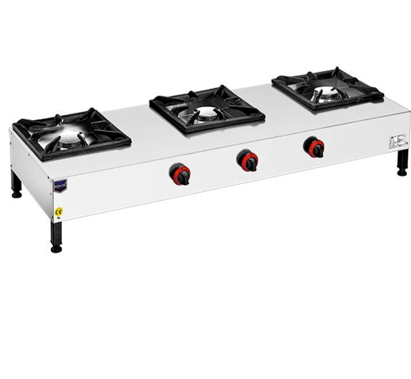 3-Burner Countertop Natural Gas Restaurant Stove