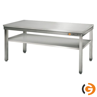 Stainless Steel Work Bench ECO - 2000x600mm - Backless with lower shelf