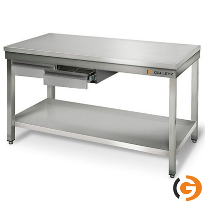 Stainless Steel Work Bench ECO - 2000x600mm - Backless with lower shelf