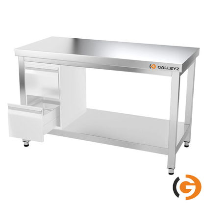 Stainless Steel Work Bench PREMIUM - 1200x600mm - Backless with lower shelf 