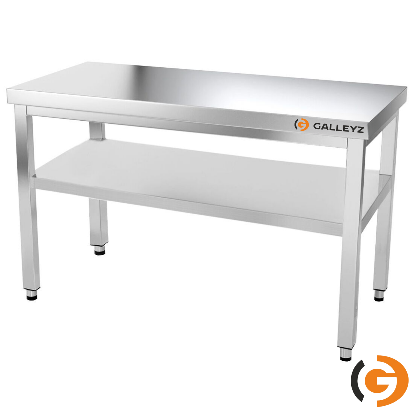 Stainless Steel Work Bench - PREMIUM - 1400x600mm - Backless with lower shelf 