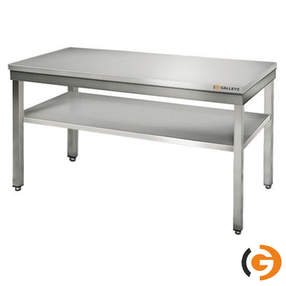 Stainless Steel Work Bench - ECO -1500x600mm - without backrest with lower shelf