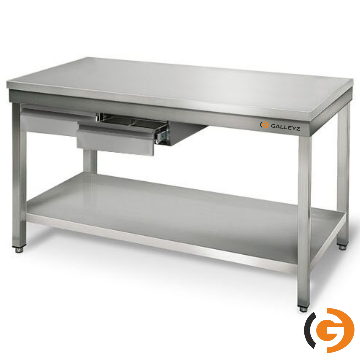 Stainless Steel Work Bench ECO - 1600x600mm - Backless with lower shelf