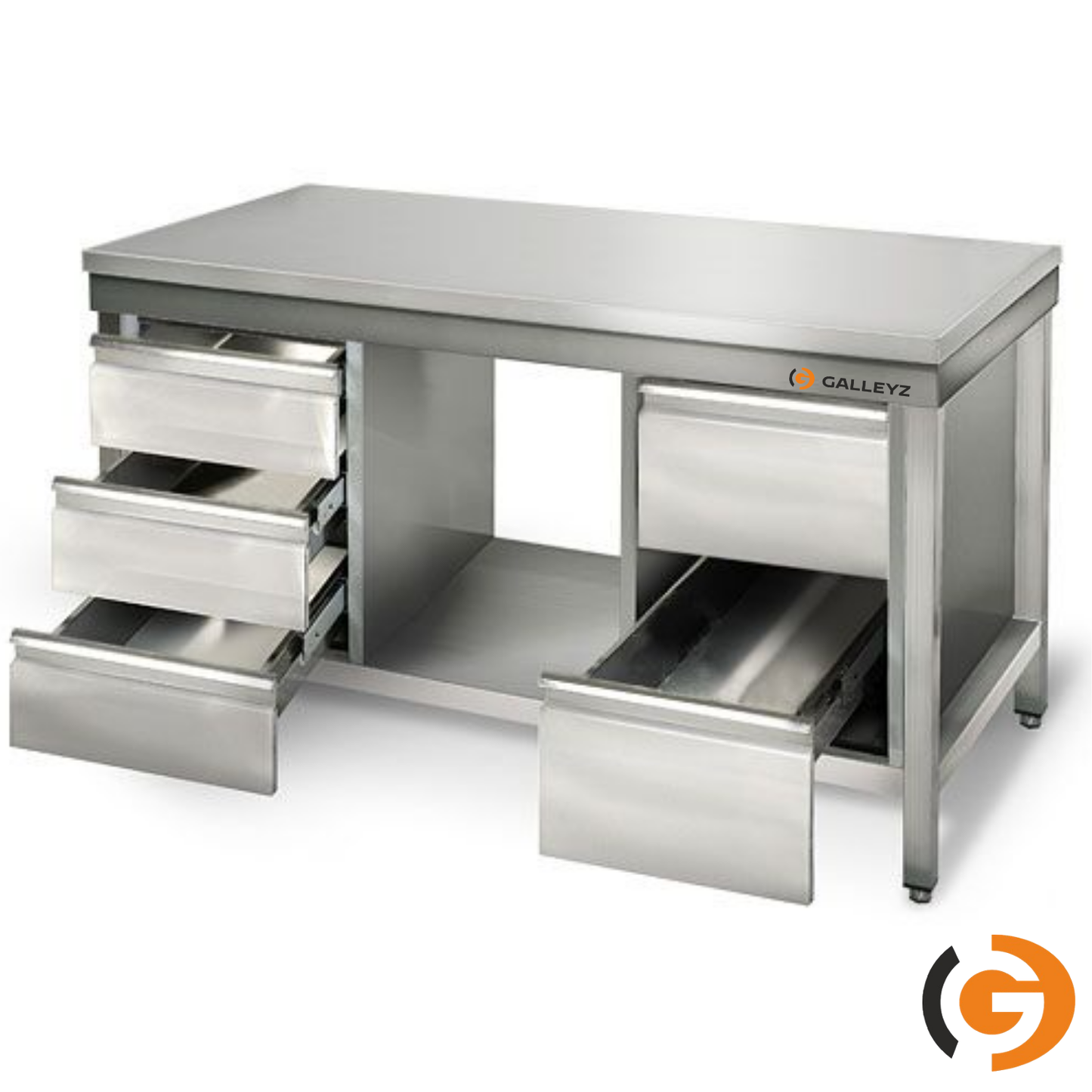 Stainless Steel Work Bench ECO - 1600x600mm - Backless with lower shelf