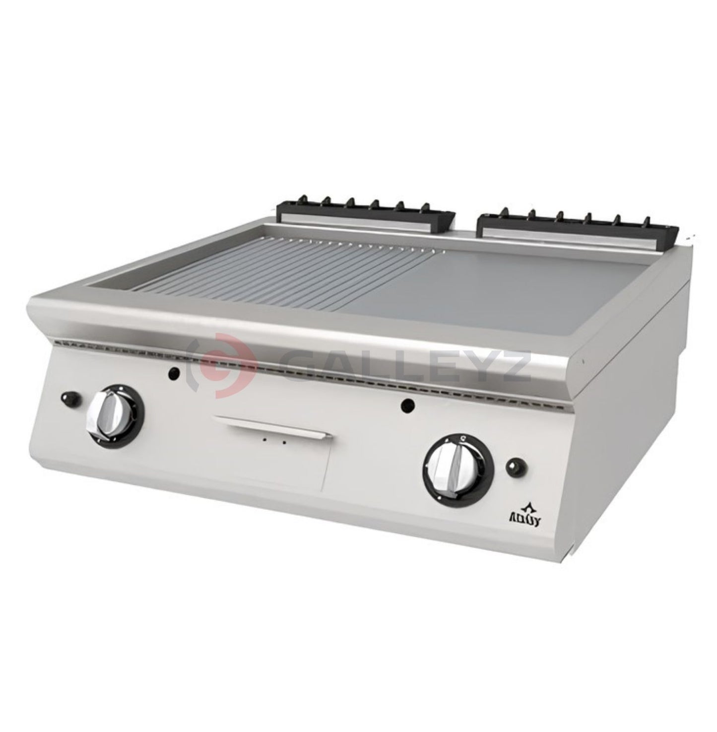 Atalay AGI-873 ND CR Countertop Semi-Ribbed Chrome Surface Gas Grill