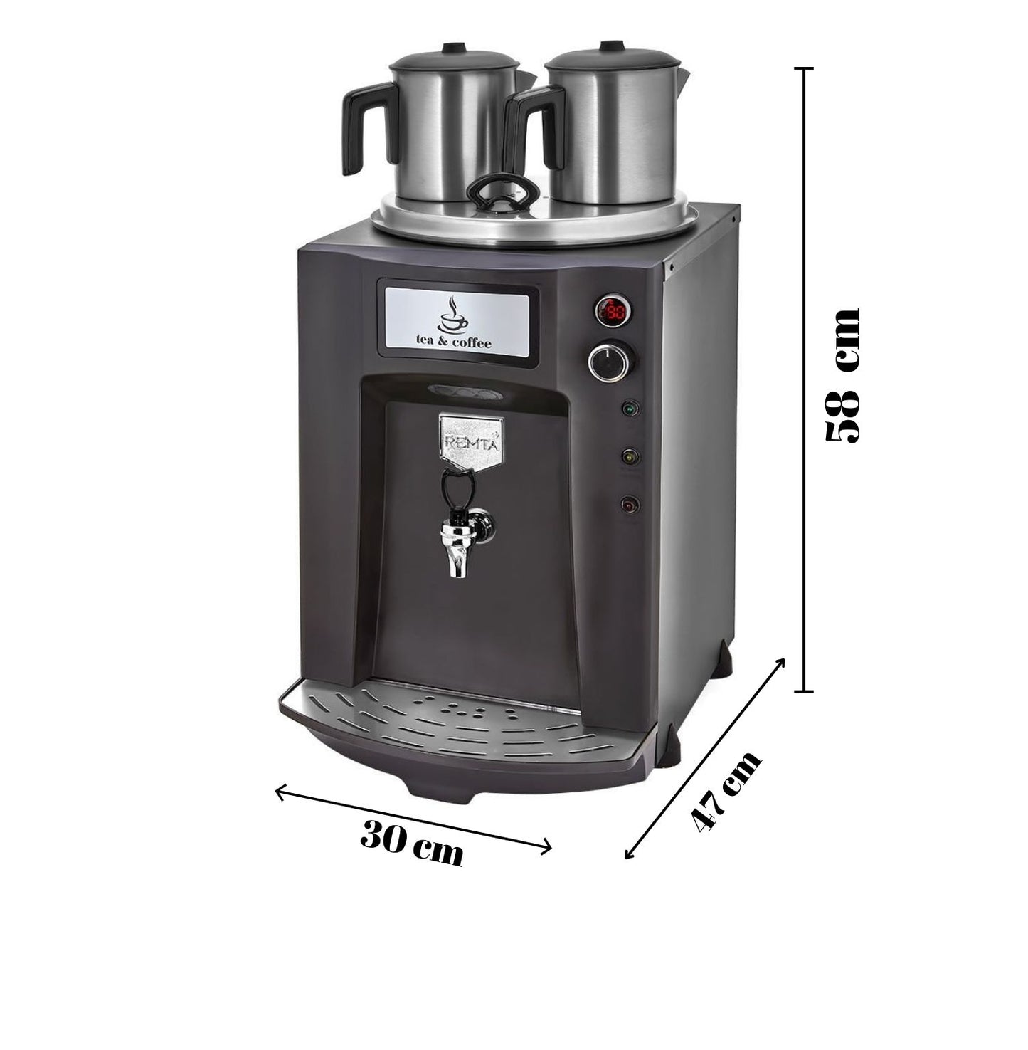 Premium Jumbo Tea Machine with 2 Teapots 23 lt