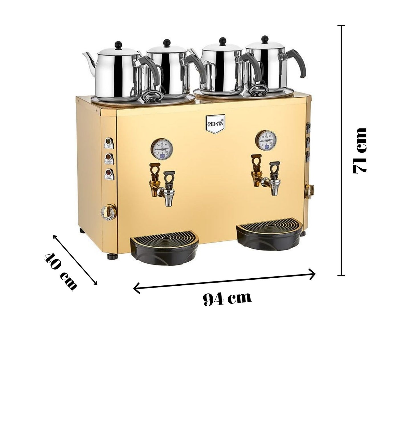 Jumbo Tea Machine with 4 Teapots 46 lt