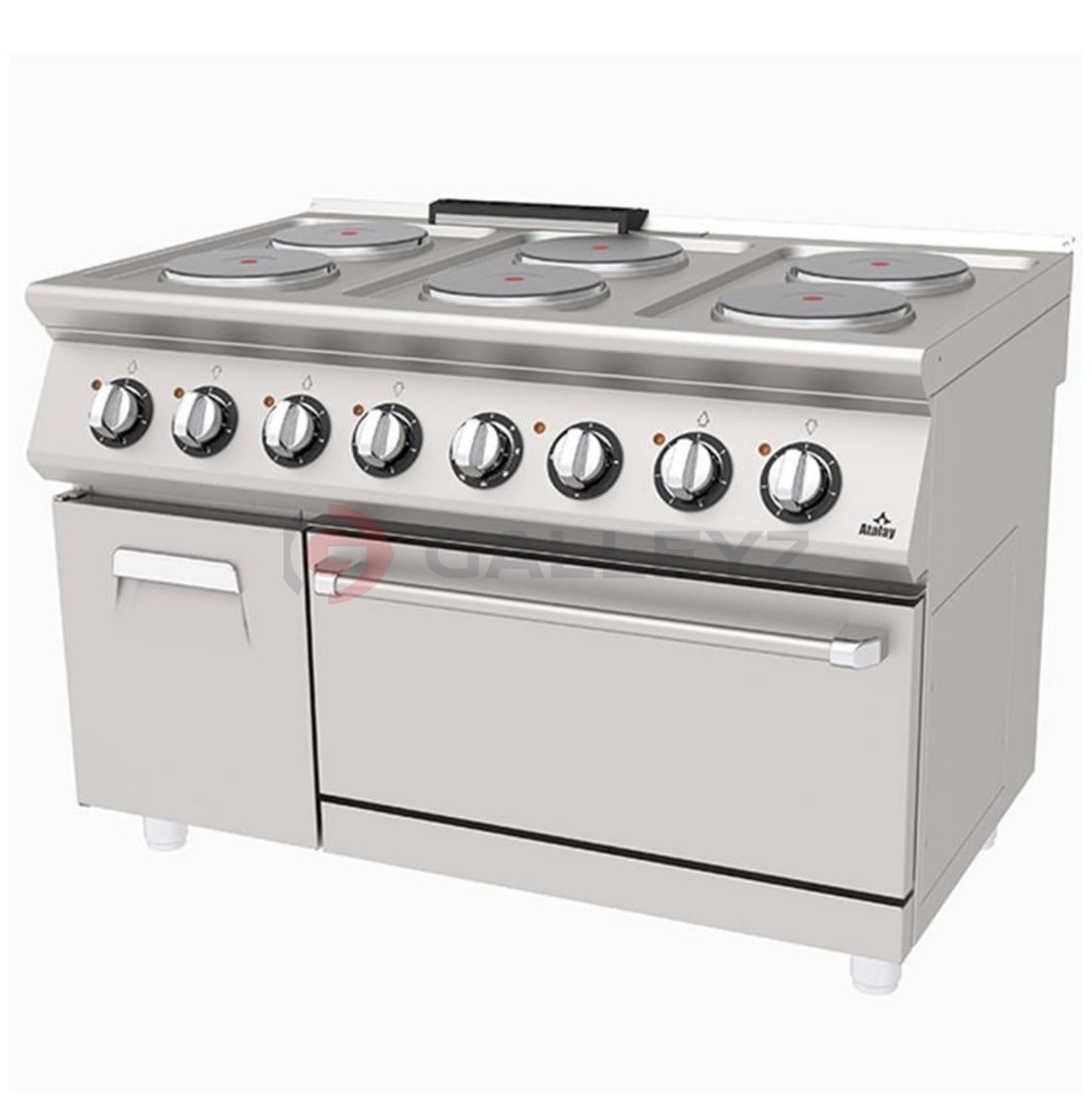 Atalay AEK-1273 D Electric 6-Burner Oven with Cupboard GN 2/1