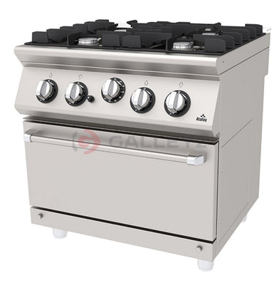 Atalay AGK-873 4-Burner Range Oven Gas GN 2/1