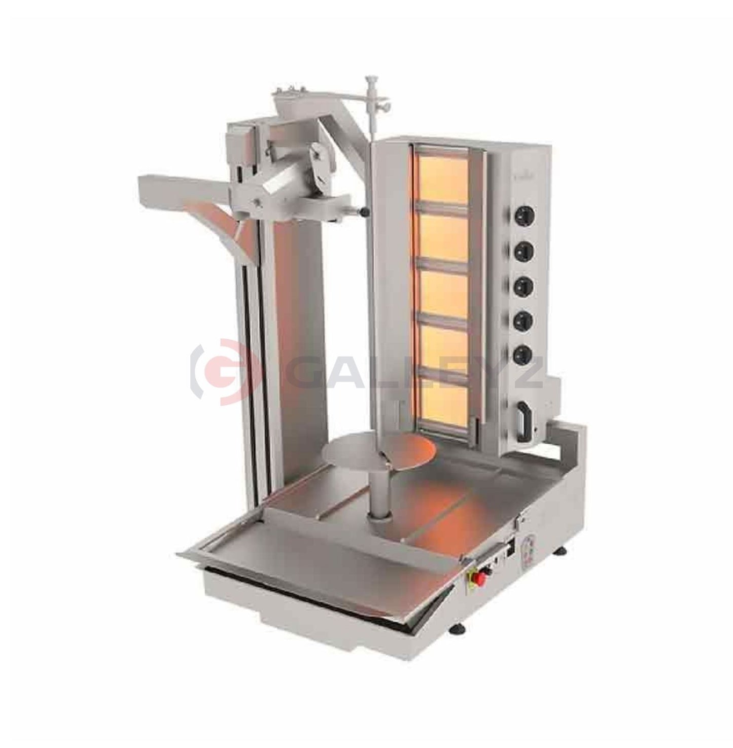 ATALAY Bottom Motorized Doner Robot Gas 5-Burner ADR-5G