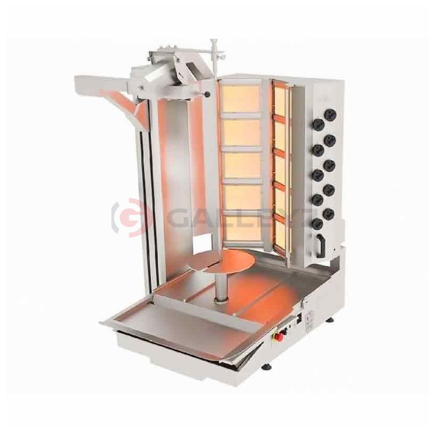 ATALAY Bottom Motorized Doner Robot Gas 10-Burner ADR-10G