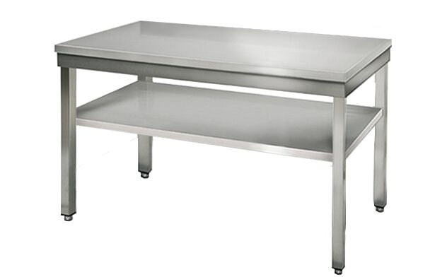 Stainless Steel Work Bench ECO - 1200x600mm - Backless with lower shelf