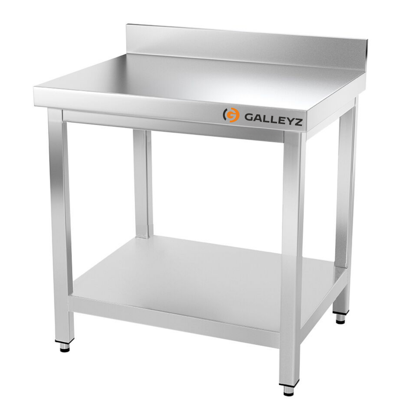 Work Bench - Stainless Steel PREMIUM - 600x600mm - With Lower Shelf and Back