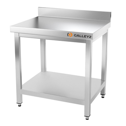 Work Bench - Stainless Steel PREMIUM - 600x600mm - With Lower Shelf and Back