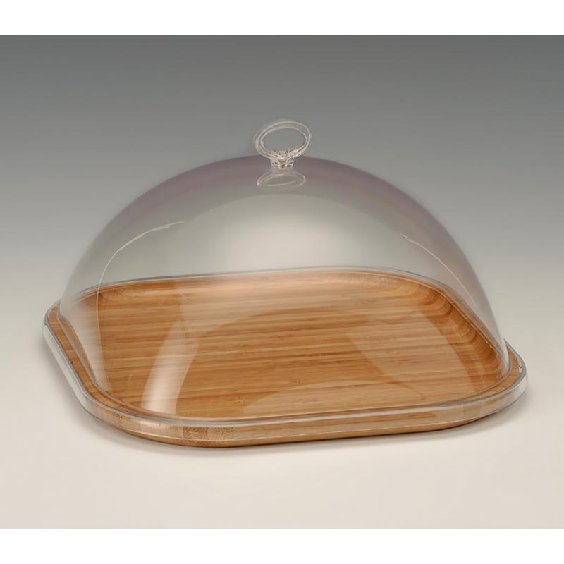 Zicco ZCP-696 Akrilik Kapaklı Ahşap Altlı Fanus, 25x25 cm