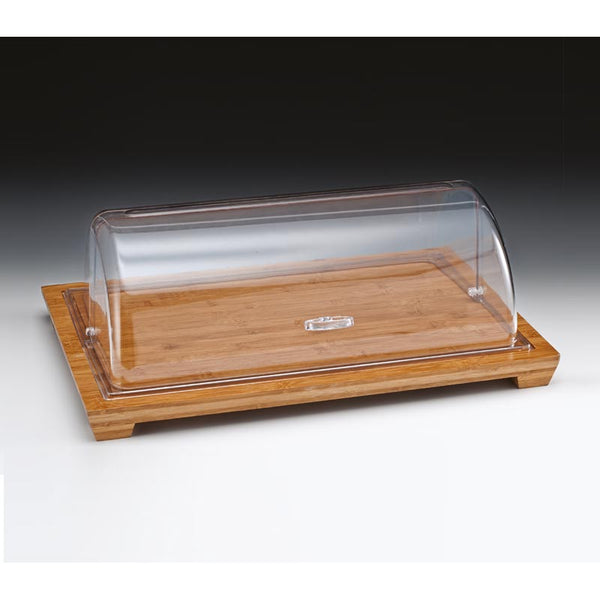Zicco ZCP-521 Ahşap Altlı Polikarbon Fanus, Rolltop Kapaklı, 59x39 cm