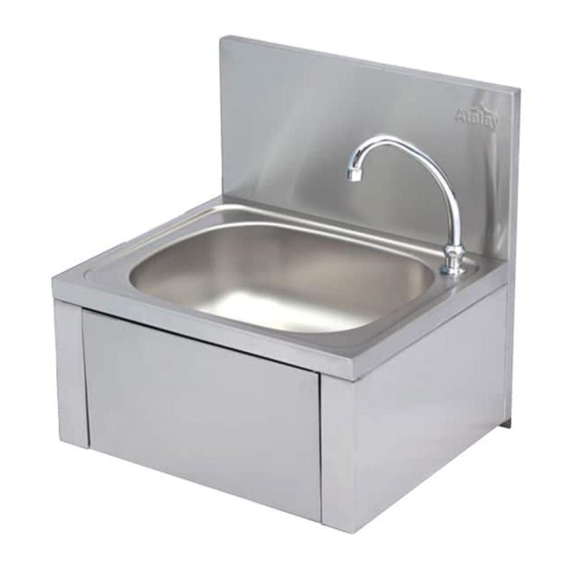 Atalay Knee Operated Home Washing Sink with Backrest