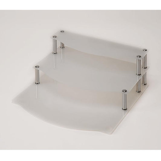 Zicco ZCP-570 Akrilik Merdiven Stand, 3 Katlı, 59x60x22x10 cm