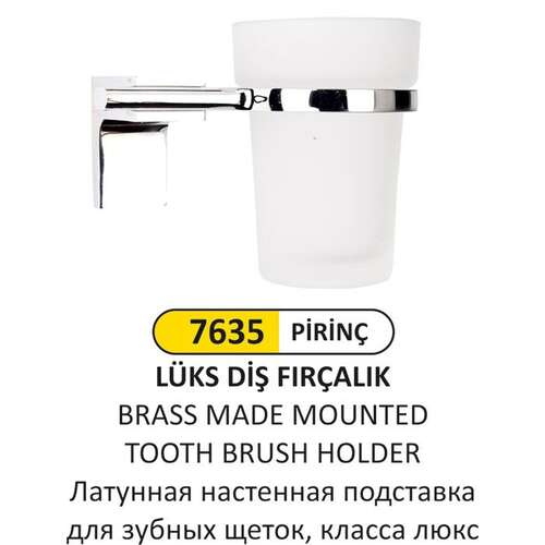 Arı Metal 7635 Pirinç Lüks Montajlı Diş Fırçalık