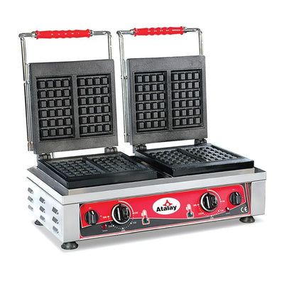 Atalay Double Square Waffle Machine Electric