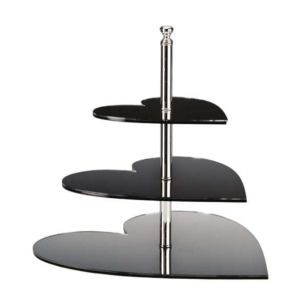Zicco ZCP-117 Aynalı Kalp Teşhir Standı, 3'lü 20x30x40 cm