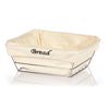 Biradlı HW-180B Kare Bezli Ekmek Sepeti, 22x22 cm