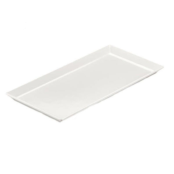 Biradlı BRD-103314 Melamin Sunum Tepsisi, 35x17x2 cm, Beyaz