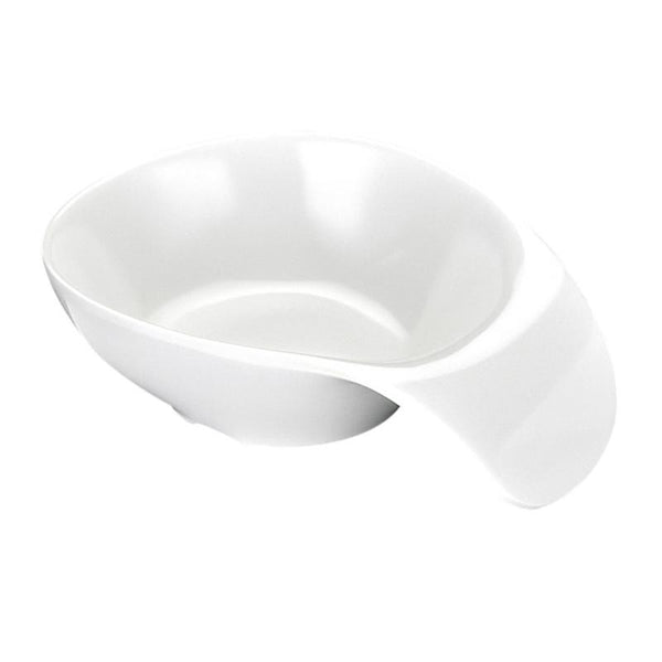 Biradlı BRD-516205 Açık Büfe Minimal Sos Tabağı, 13x9 cm, Beyaz