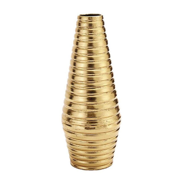 Biradlı Groovy GRV-19090 Dekoratif Metal Vazo, 23x54 cm