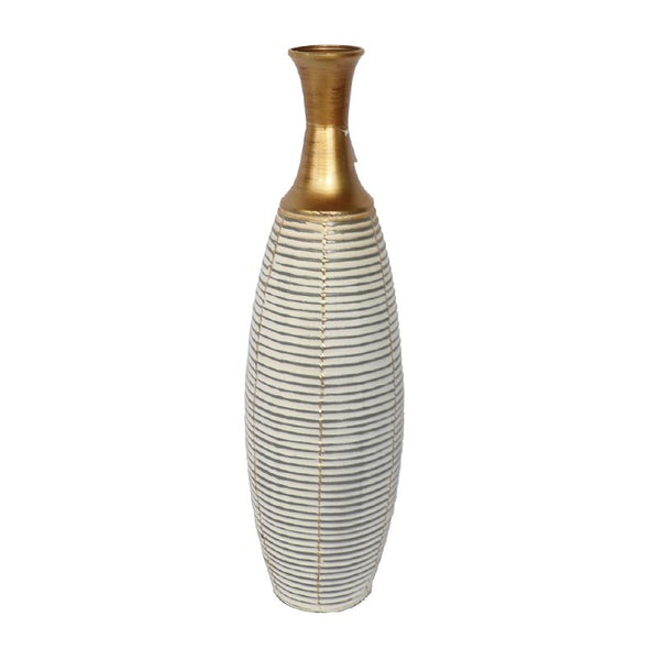 Biradlı Groovy GRV-95189 Dekoratif Metal Vazo, 20x20x68 cm