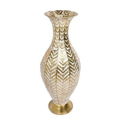 Biradlı Groovy GRV-95225 Dekoratif Metal Vazo, 26x26x68.6 cm