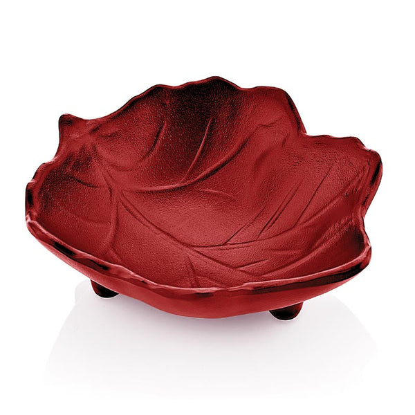 Biradlı BRD-104K Minimal Melamin Yaprak Sunum Tabağı, 10x8x3 cm, Kırmızı