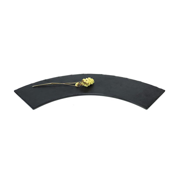Biradlı BRD-16907 Tarako Eğik Sunum Tabağı, 53.5x13x1.2 cm, Siyah