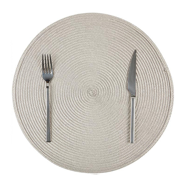 Biradlı BRD-1841 Yuvarlak PVC Amerikan Servis, 38 cm, Gri
