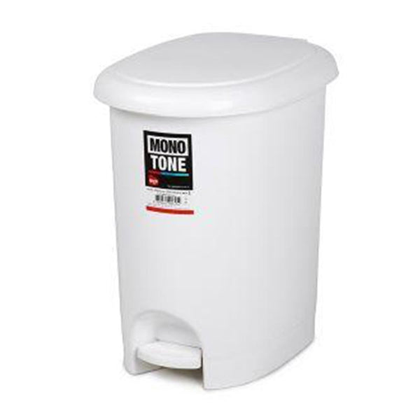Bora Plastik Çöp Kovası, Pedallı, Oval, 17 L, Beyaz