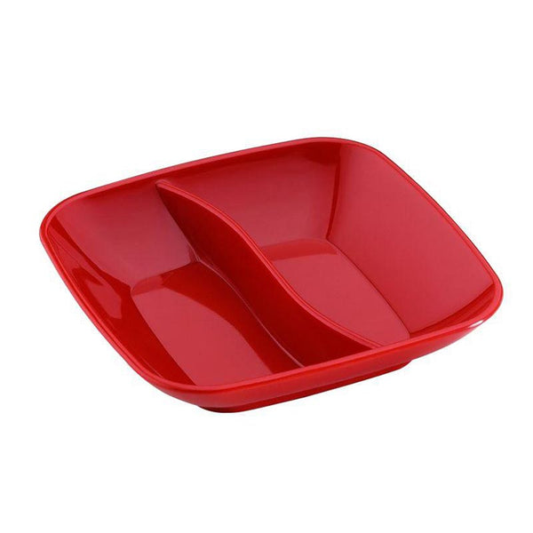 Bora Plastik Kare Bölmeli Sos Kabı, Polikarbonat, 8.5 cm, Kırmızı