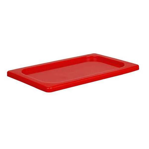 Bora Plastik Kilitli Dikdörtgen Gastronomi Kapağı, GN 1/4, Kırmızı