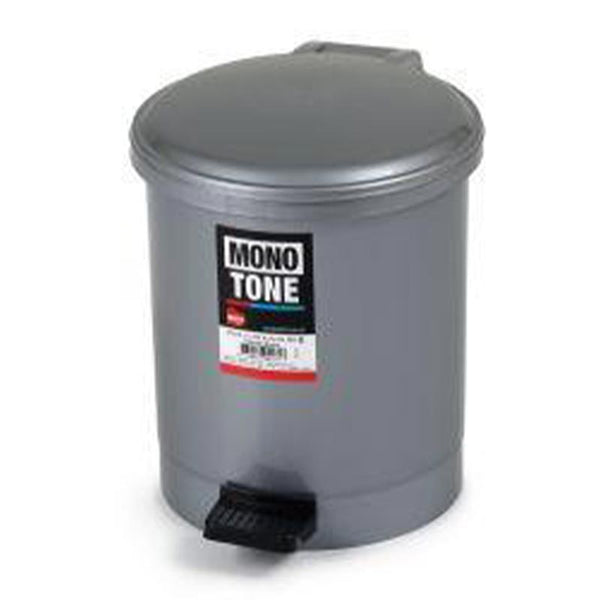Bora Plastik Pedallı Çöp Kovası, No: 0, 3 L, Gri