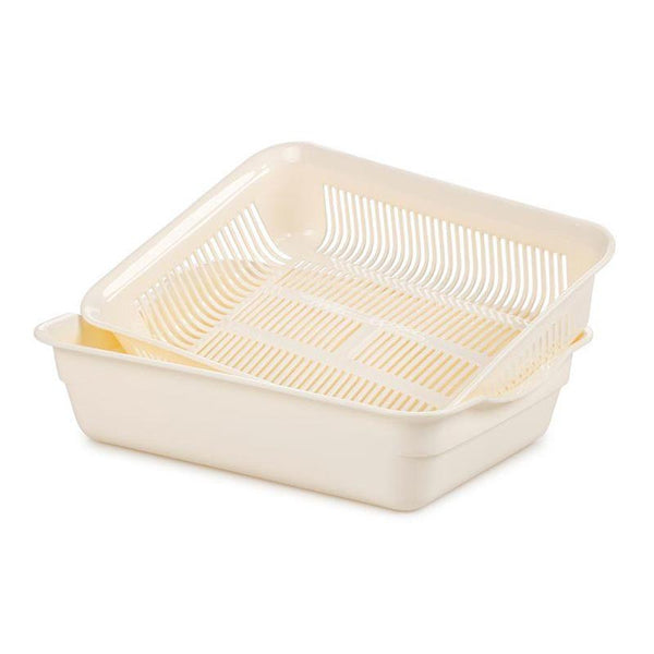 Bora Plastik Sebze ve Meyve Süzgeci, 39.5 cm, Krem