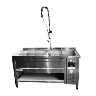 Borasco BR-716COMBI Basınçlı Yıkama ve Ozonlu Dezenfeksiyon Makinası, 140 L + 140 L, Taban Raflı