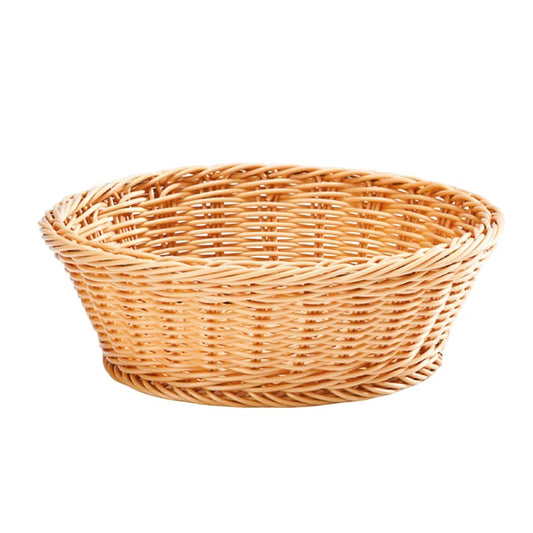 Zicco JW-4003 Plastik Yuvarlak Ekmek Sepeti, 23x8 cm, Açık Renk