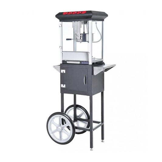 By Kitchen DPM-A Arabalı Popcorn Mısır Patlatma Makinesi, Siyah