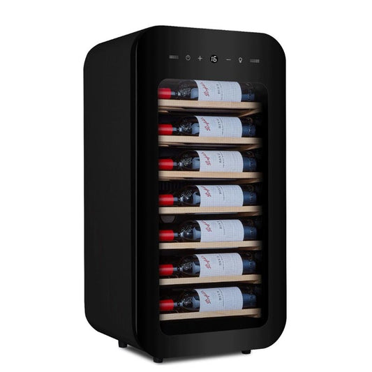 By Kitchen WC.22B1 Kayar Raflı Şarap Dolabı, Siyah